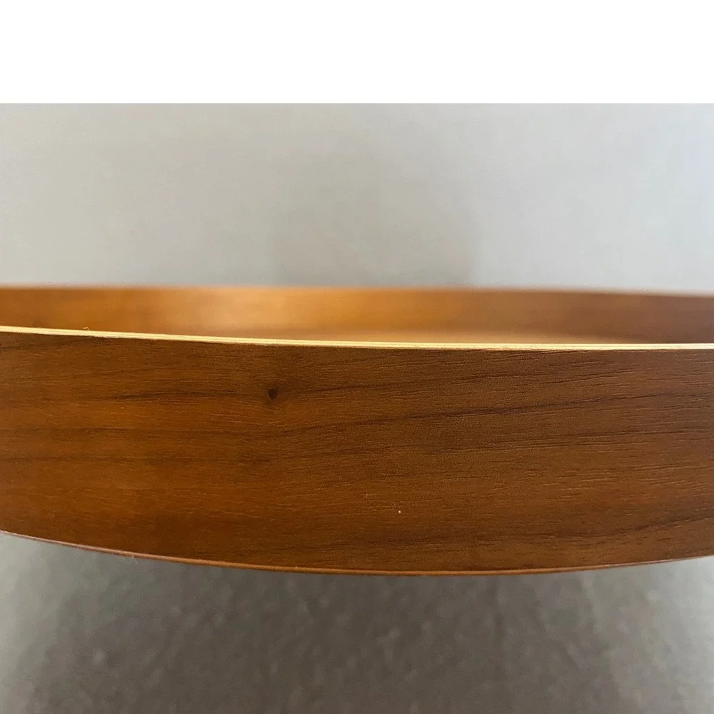 IKEA OMBONAD‎ Round Walnut Serving Tray Platter 16.5